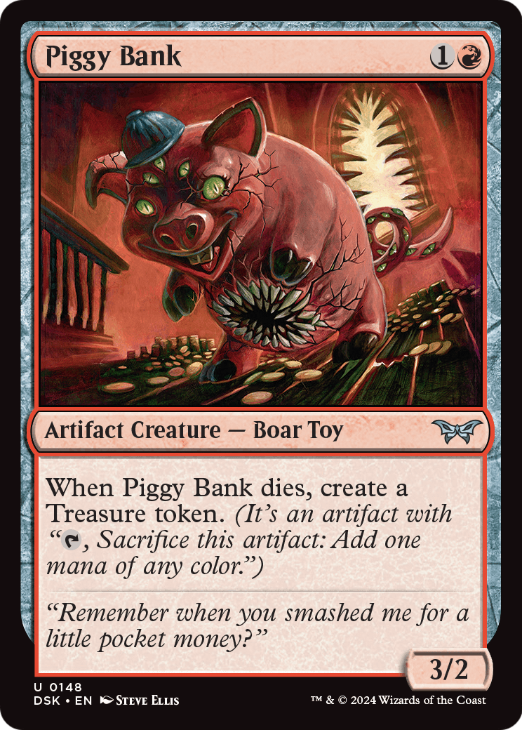 Piggy Bank (DSK-148) [Duskmourn: House of Horror] Foil