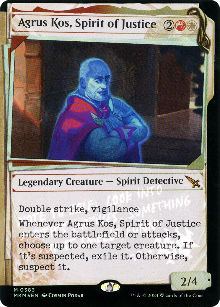 Agrus Kos, Spirit of Justice (Showcase) (Invisible Ink) (MKM-383) [Murders at Karlov Manor] Foil