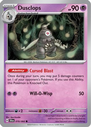 Dusclops (019/064) [SV Shrouded Fable] Reverse Holofoil - Common