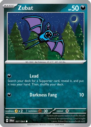 Zubat (027) [SV Shrouded Fable] Reverse Holofoil - Common
