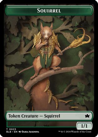 Squirrel // Darkstar Augur Double-Sided Token (BLB-23 // 11) [Bloomburrow] Foil