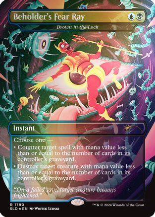 Beholder's Fear Ray - Drown in the Loch (Rainbow Foil) (SLD-1790) [Secret Lair Drop Series] Foil