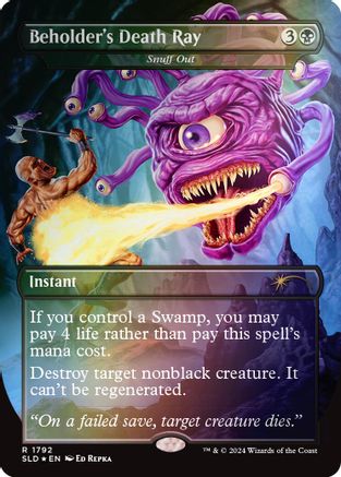 Beholder's Death Ray - Snuff Out (Rainbow Foil) (SLD-1792) [Secret Lair Drop Series] Foil