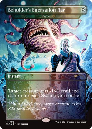 Beholder's Enervation Ray - Defile (Rainbow Foil) (SLD-1793) [Secret Lair Drop Series] Foil