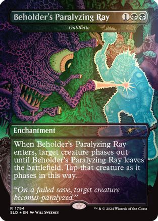 Beholder's Paralyzing Ray - Oubliette (Rainbow Foil) (SLD-1794) [Secret Lair Drop Series] Foil