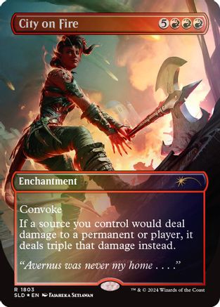 City on Fire (Rainbow Foil) (SLD-1803) [Secret Lair Drop Series] Foil