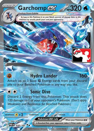 Garchomp ex (038/182) [Prize Pack Series Cards] Holofoil - Double Rare