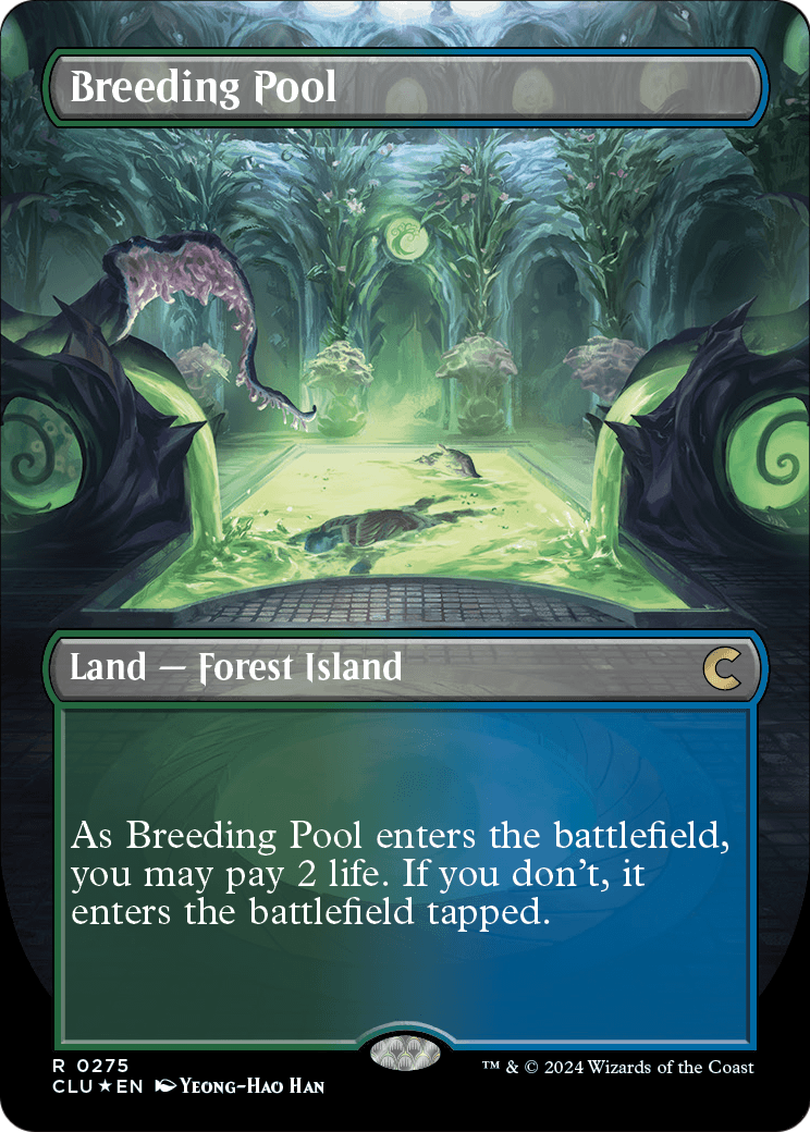 Breeding Pool (Borderless) (CLU-275) [Ravnica: Clue Edition] Foil