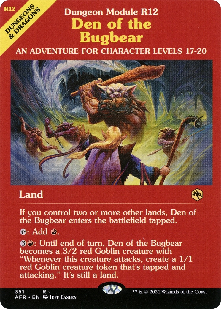 Den of the Bugbear (Dungeon Module) (AFR-351) (Showcase) [Adventures in the Forgotten Realms] Foil