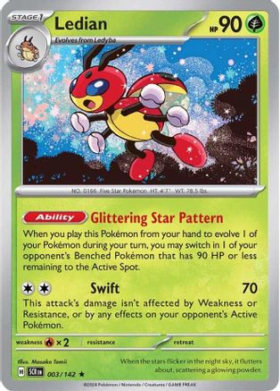 Ledian (003/142) [SV07 Stellar Crown] Holofoil - Rare