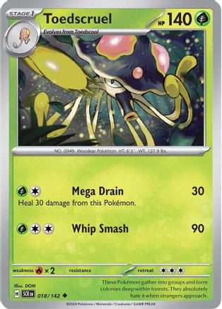 Toedscruel (018) [SV07 Stellar Crown] Reverse Holofoil - Uncommon