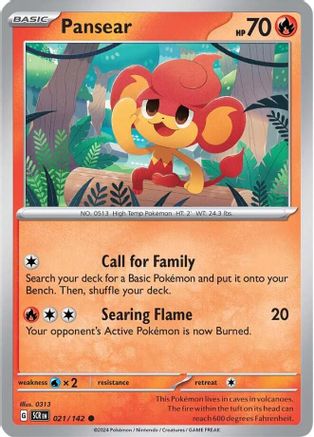 Pansear (021) [SV07 Stellar Crown] Reverse Holofoil - Common