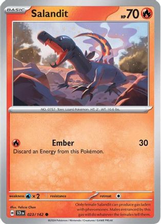 Salandit (023) [SV07 Stellar Crown] Reverse Holofoil - Common