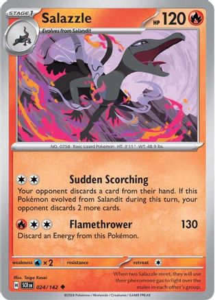 Salazzle (024) [SV07 Stellar Crown] Reverse Holofoil - Uncommon