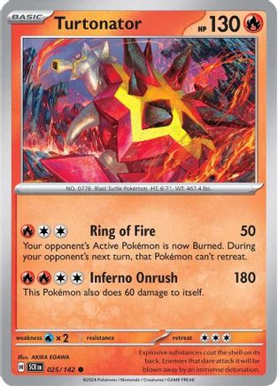 Turtonator (025/142) [SV07 Stellar Crown] Reverse Holofoil - Common