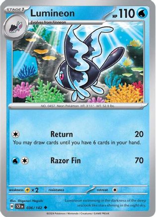 Lumineon (036) [SV07 Stellar Crown] Reverse Holofoil - Uncommon
