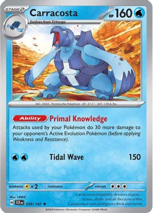 Carracosta (038) [SV07 Stellar Crown] Reverse Holofoil - Rare