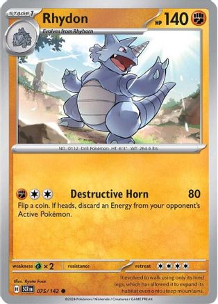Rhydon (075) [SV07 Stellar Crown] Reverse Holofoil - Common