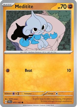 Meditite (077/142) [SV07 Stellar Crown] Reverse Holofoil - Common
