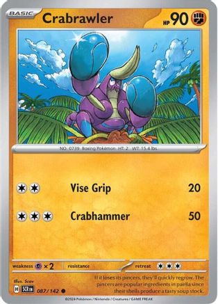 Crabrawler (087) [SV07 Stellar Crown] Reverse Holofoil - Common
