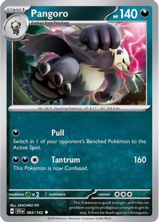 Pangoro (093) [SV07 Stellar Crown] Reverse Holofoil - Uncommon