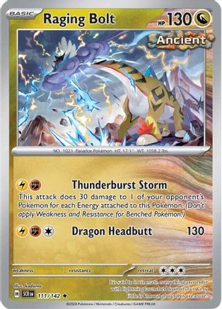 Raging Bolt (111) [SV07 Stellar Crown] Reverse Holofoil - Rare