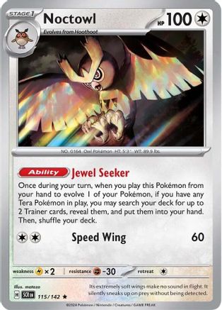 Noctowl (115) [SV07 Stellar Crown] Reverse Holofoil - Rare