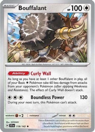 Bouffalant (119) [SV07 Stellar Crown] Holofoil - Rare