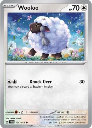 Wooloo (124) [SV07 Stellar Crown] Reverse Holofoil - Common