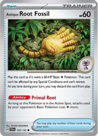 Antique Root Fossil (130) [SV07 Stellar Crown] Reverse Holofoil - Common