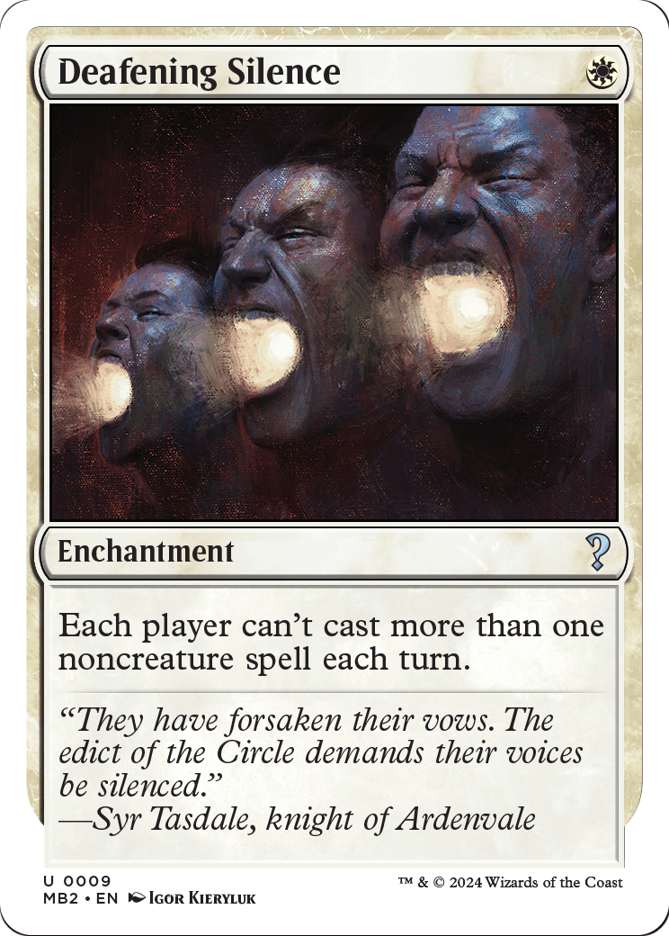 Deafening Silence (White Border) (MB2-009) [Mystery Booster 2]