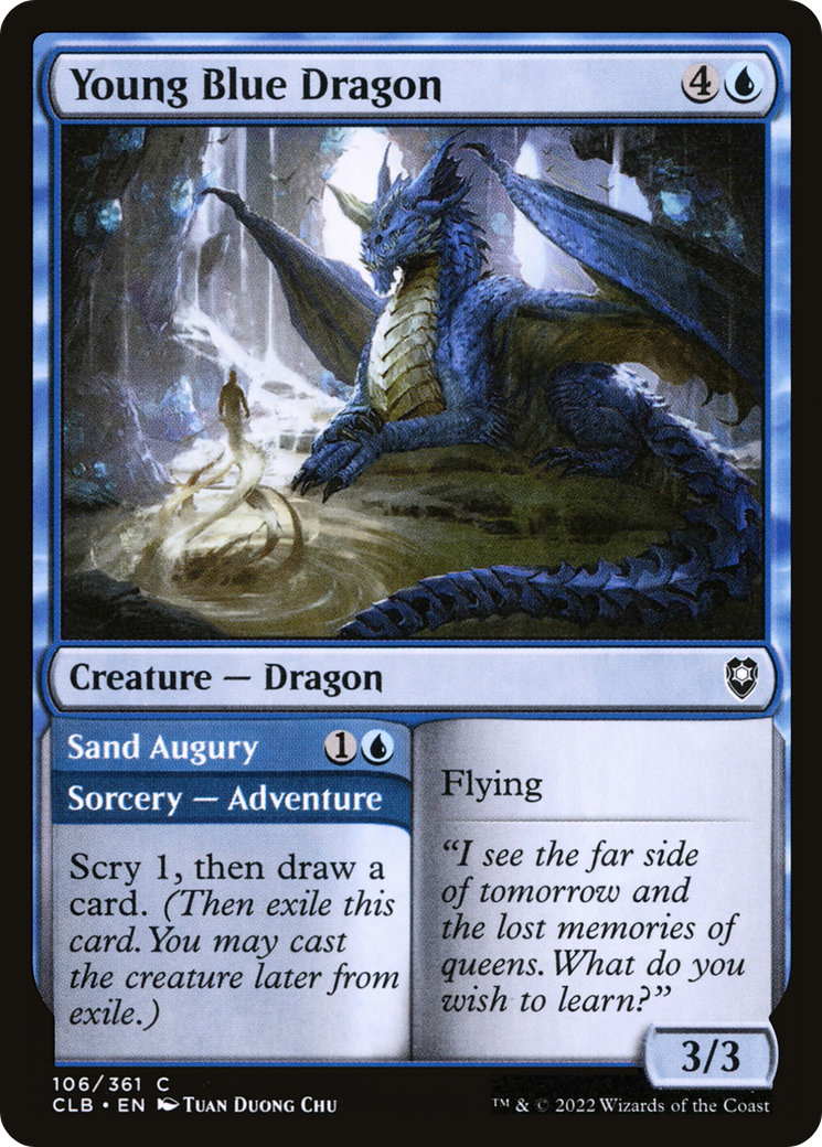 Young Blue Dragon (CLB-106) [Commander Legends: Battle for Baldur's Gate] Foil