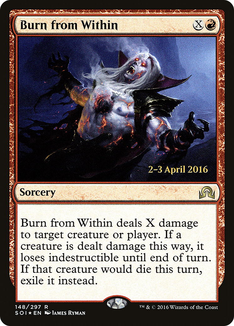 Burn from Within (PRE-148S) [Shadows over Innistrad Promos] Foil