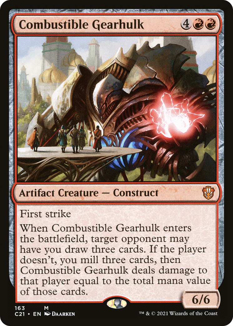 Combustible Gearhulk (C21-163) [Commander 2021]