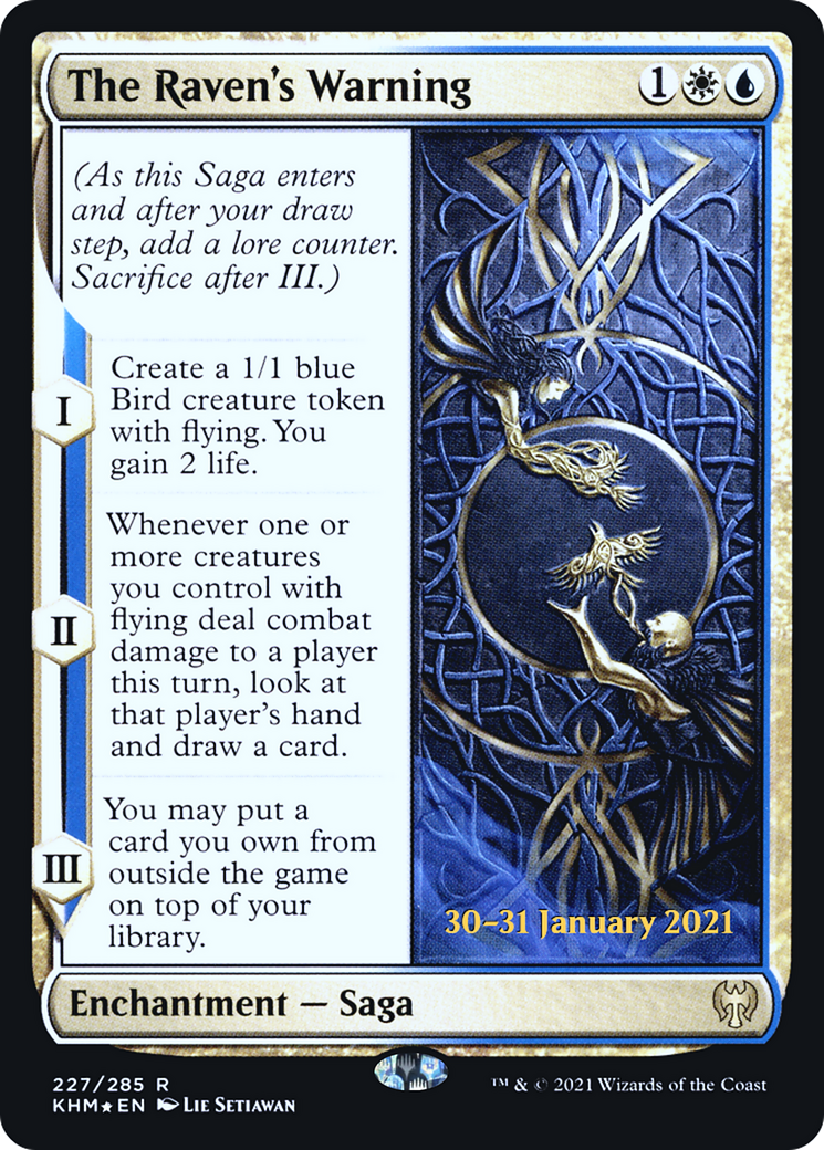 The Raven's Warning (PRE-227S) [Kaldheim Promos] Foil