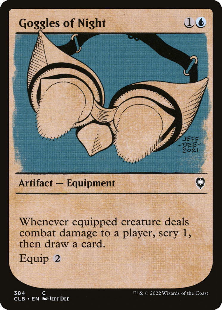 Goggles of Night (Showcase) (CLB-384) [Commander Legends: Battle for Baldur's Gate] Foil