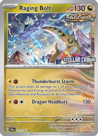 Raging Bolt (Cosmo Holo) (Best Buy) (111) [Miscellaneous Cards & Products] Holofoil - Rare