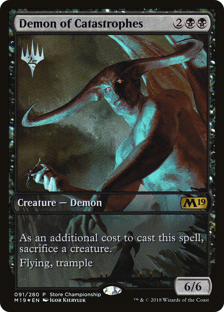 Demon of Catastrophes (GAME-091) [Core Set 2019 Promos] Foil