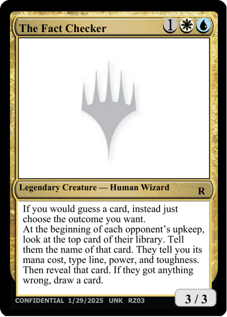 The Fact Checker [Un-Known Event Playtest Cards]