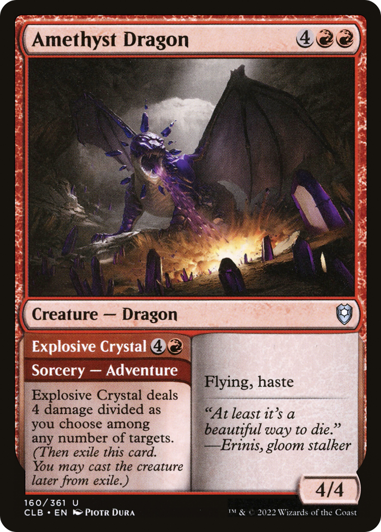 Amethyst Dragon (CLB-160) [Commander Legends: Battle for Baldur's Gate] Foil