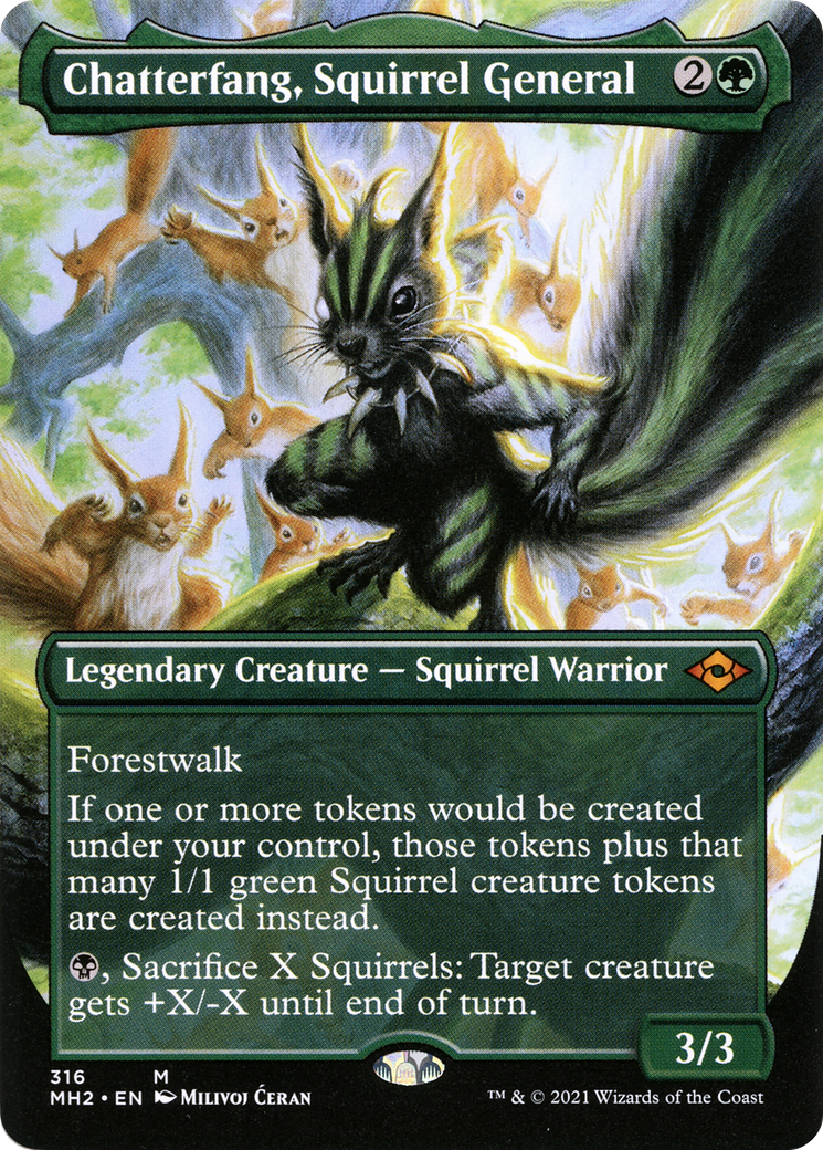 Chatterfang, Squirrel General (Borderless) (MH2-316) (Borderless) [Modern Horizons 2] Foil