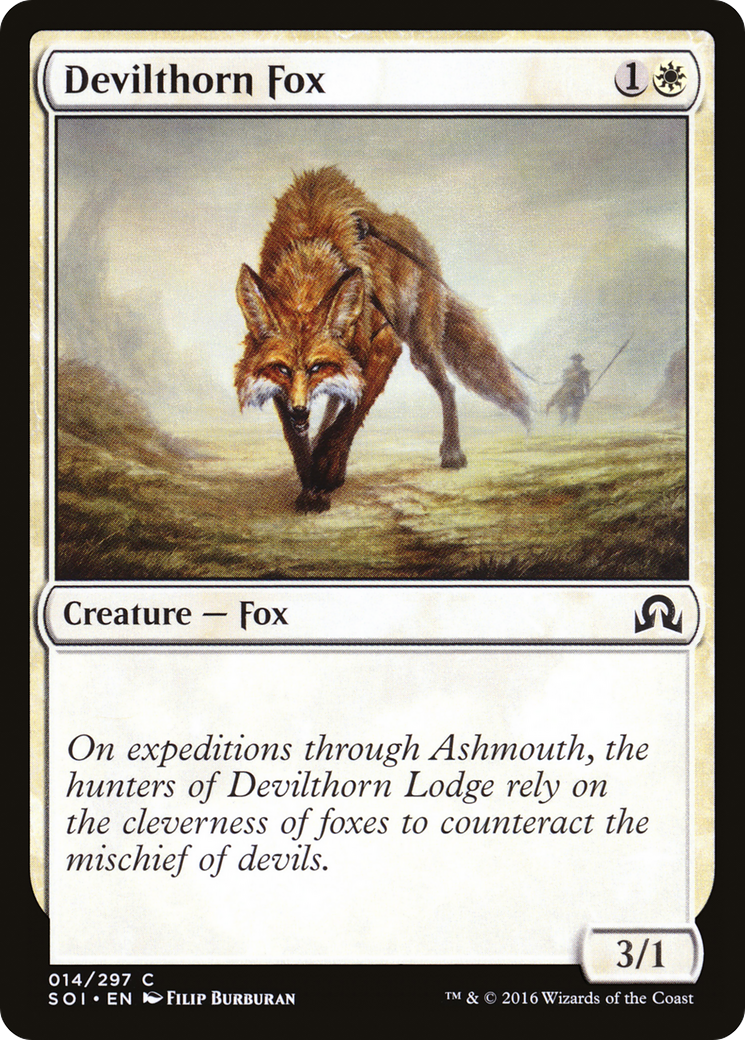 Devilthorn Fox (SOI-014) [Shadows over Innistrad] Foil