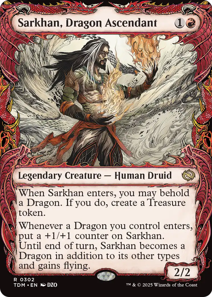 Sarkhan, Dragon Ascendant (TDM-302) (Showcase) [Tarkir: Dragonstorm] Foil