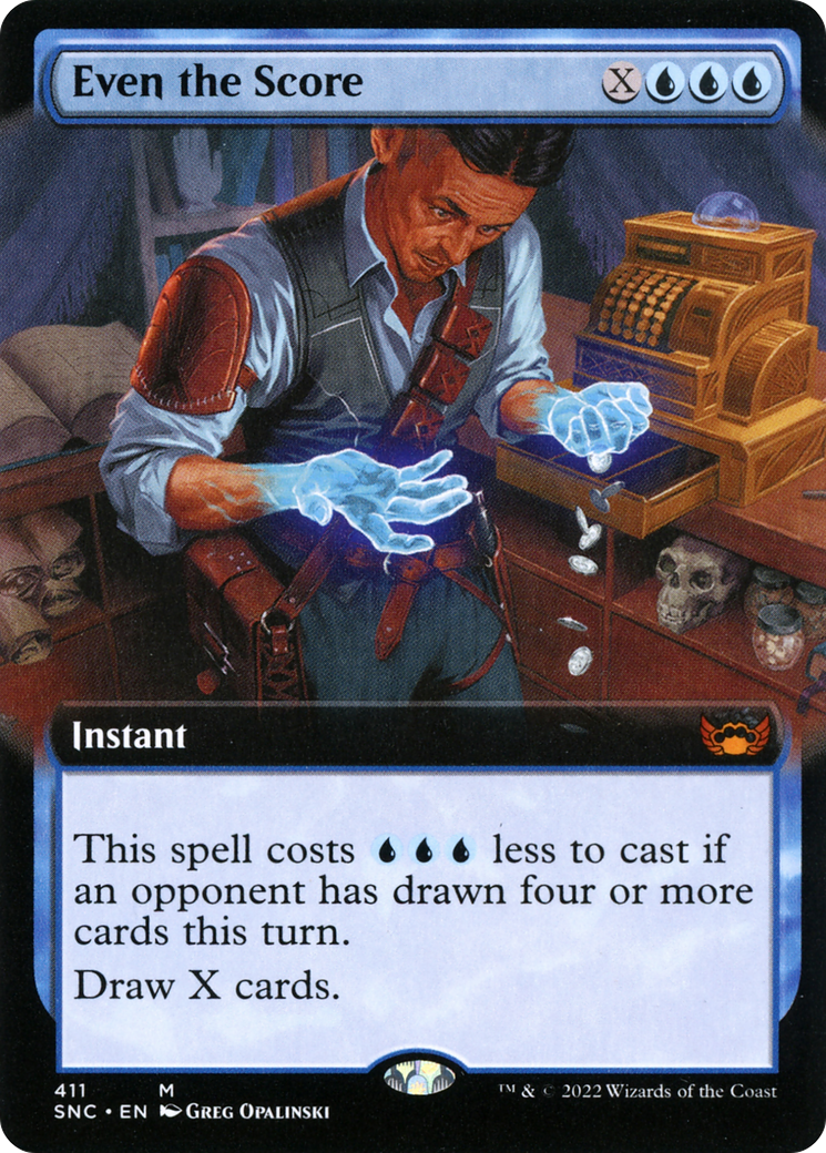 Even the Score (Extended Art) (SNC-411) [Streets of New Capenna] Foil