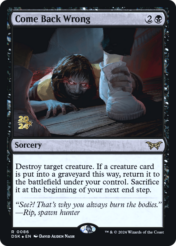 Come Back Wrong (PRE-086) [Duskmourn: House of Horror Promos] Foil