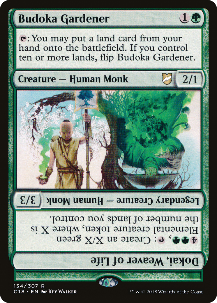 Budoka Gardener // Dokai, Weaver of Life (C18-134) [Commander 2018]