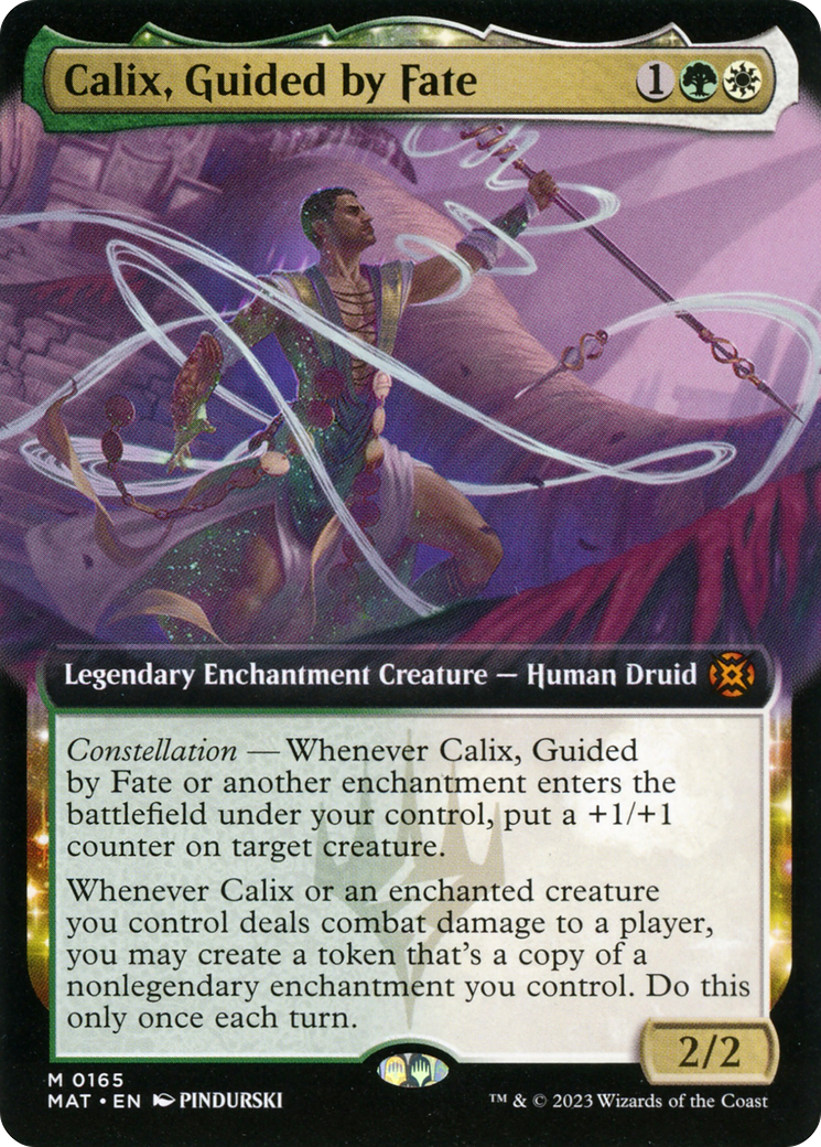 Calix, Guided by Fate (Extended Art) (MAT-165) [March of the Machine: The Aftermath] Foil