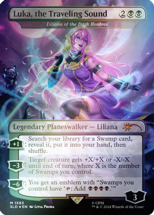 Luka, the Traveling Sound - Liliana of the Dark Realms (Rainbow Foil) (SLD-1593) [Secret Lair Drop Series] Foil