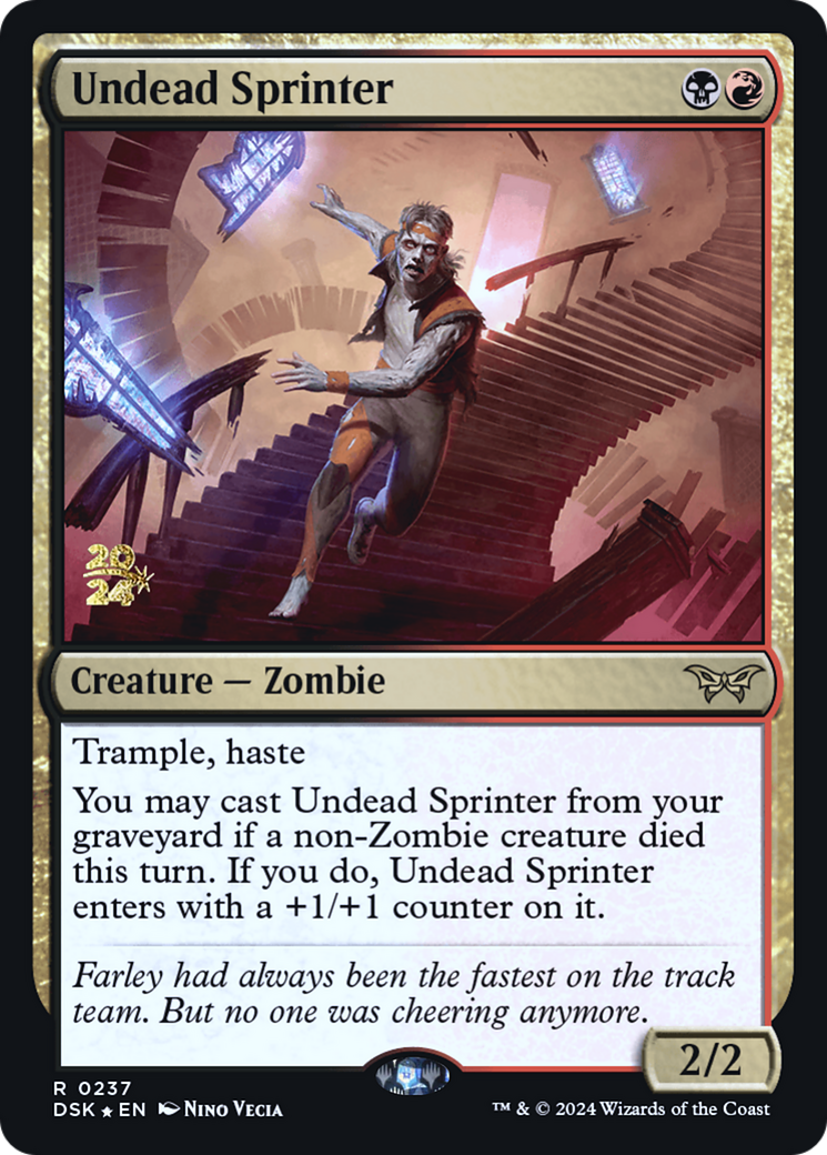 Undead Sprinter (PRE-237) [Duskmourn: House of Horror Promos] Foil