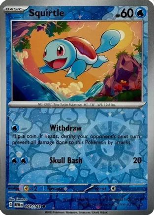 Squirtle (Reverse Cosmos Holo) (Costco Exclusive) (007/165) [Miscellaneous Cards & Products] Holofoil - Common